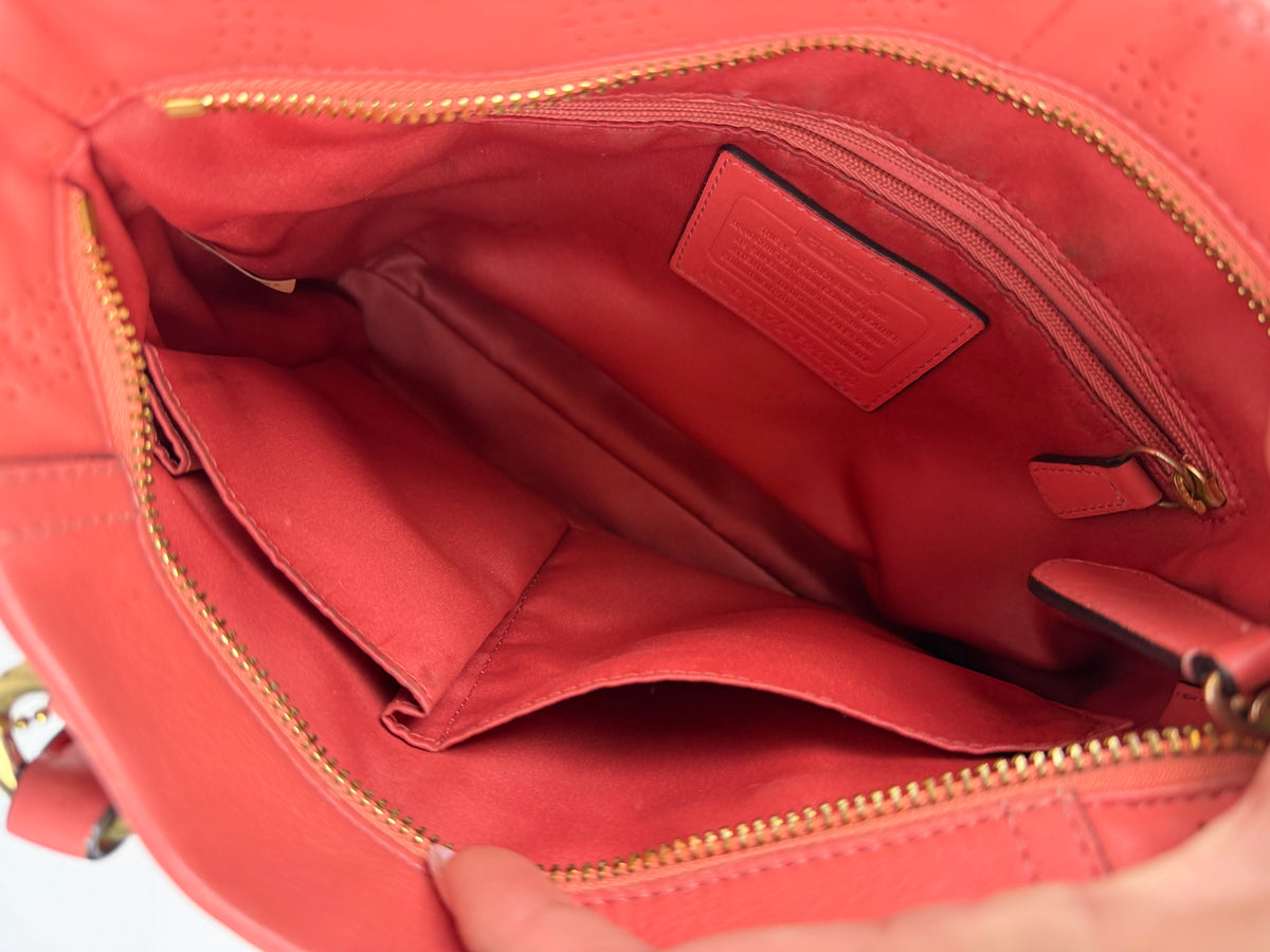 Coach F23243 Ashley Pink Leather Hand Bag