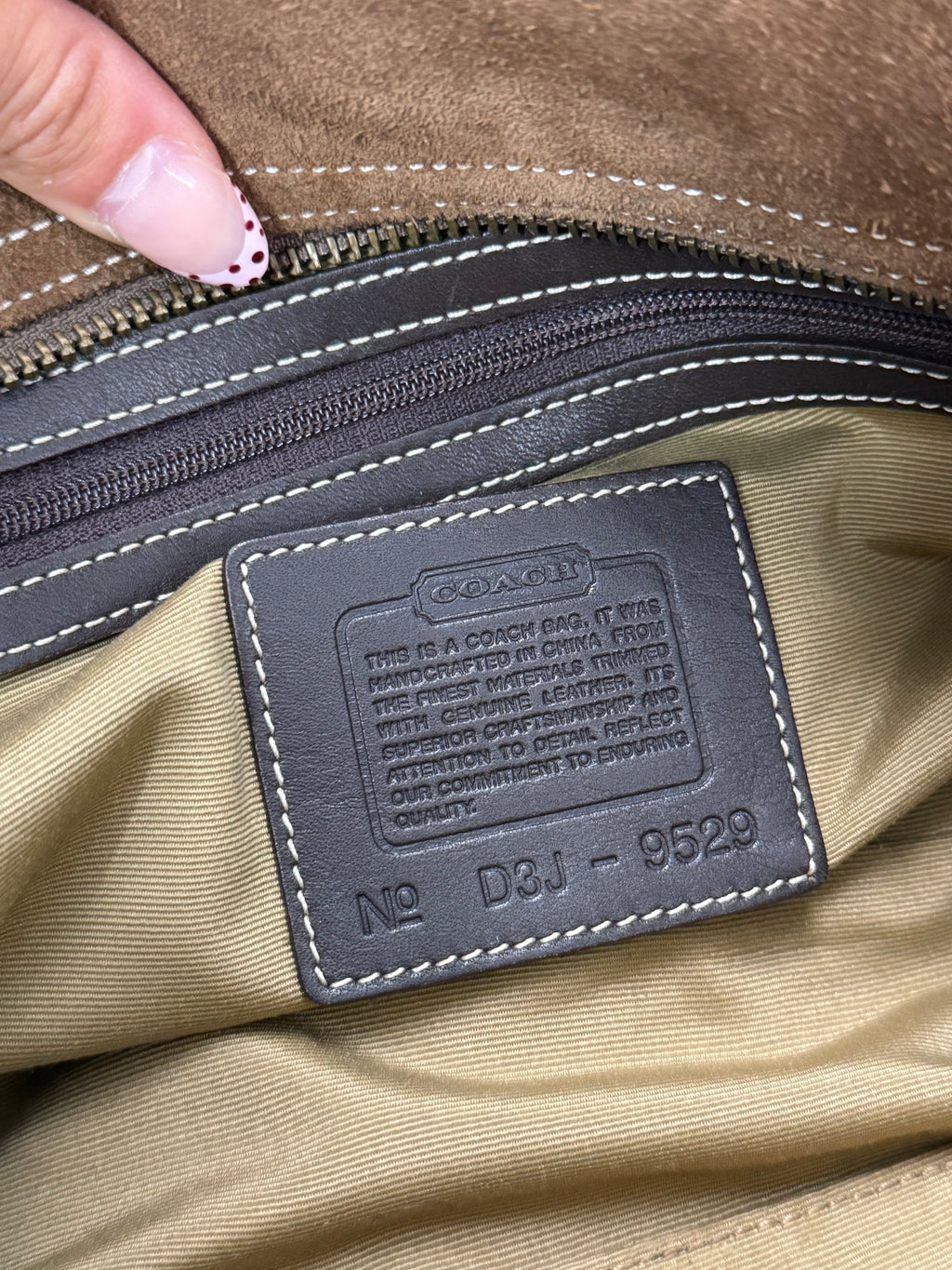 Coach 9529 Denim Pinistripe Shoulder Bag