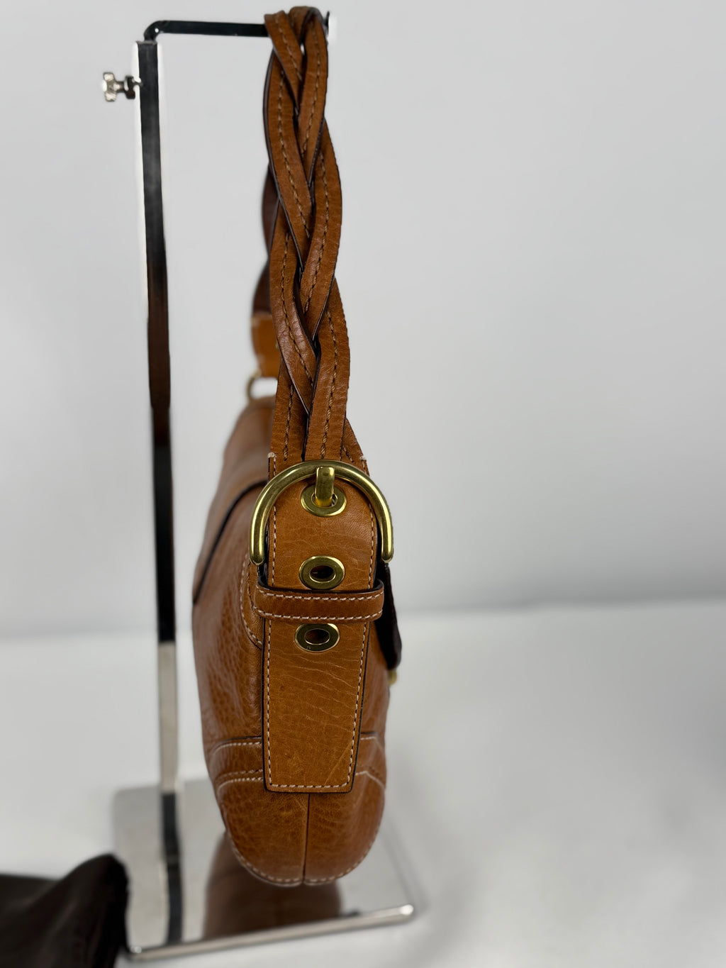 Coach 10317 Soho Rare Brown Pebbled Leather Shoulder Bag with dustbag