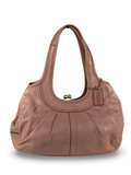 Coach 12248 Ergo Kisslock Baby Pink Leather Shoulder Bag