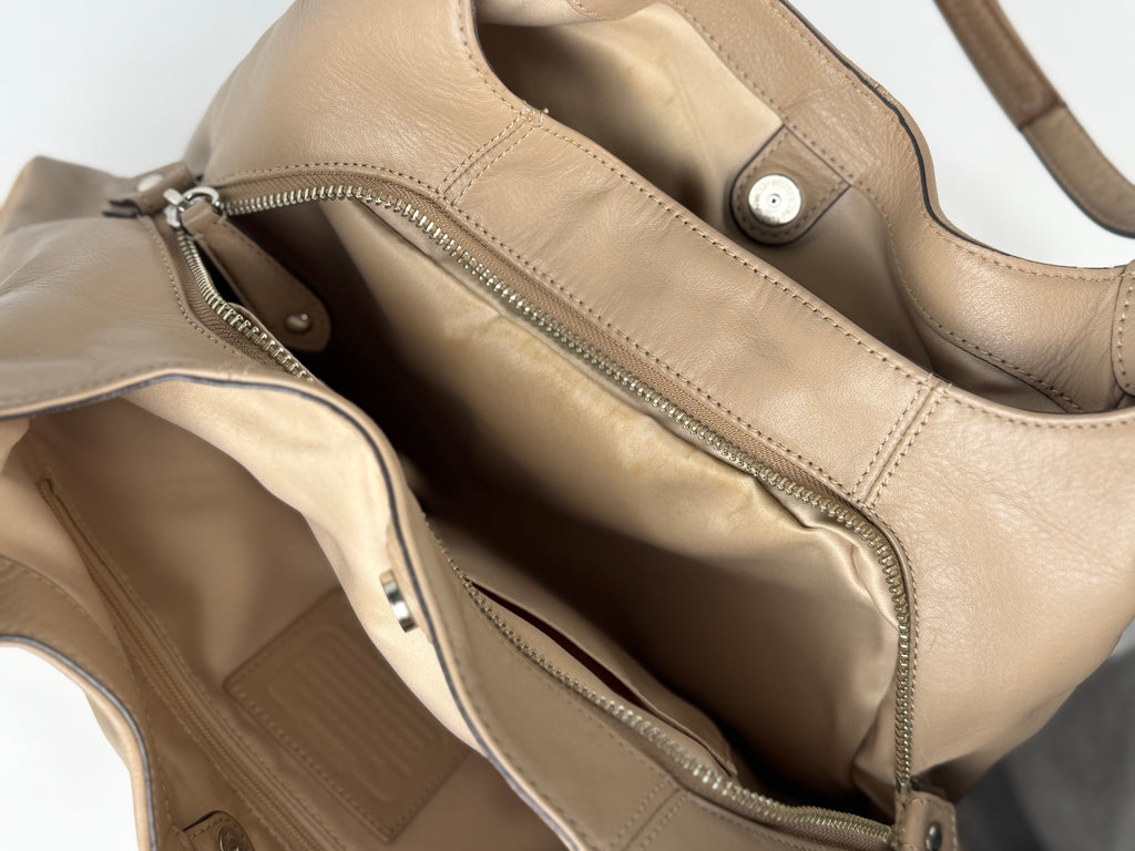 Coach F24686 Soho Beige Leather Shoulder Bag