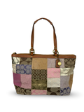 Coach 11711 Rare Patchwork Pink/Purple Multicolour Canvas/Suede/Leather Tote Shoulder Bag