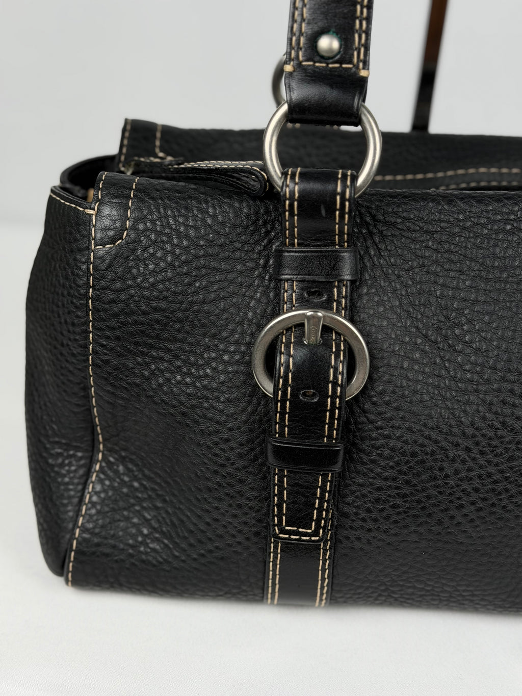 Coach F10887 Chelsea Black Pebbled Leather Shoulder Bag