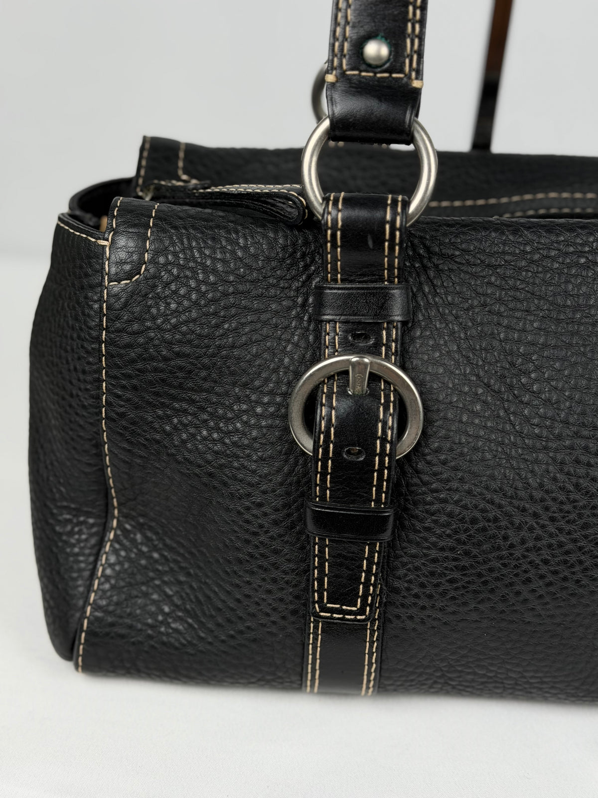 Coach F10887 Chelsea Black Pebbled Leather Shoulder Bag