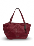Coach F23284 Pink/Red Pebbled Leather Shoulder Bag