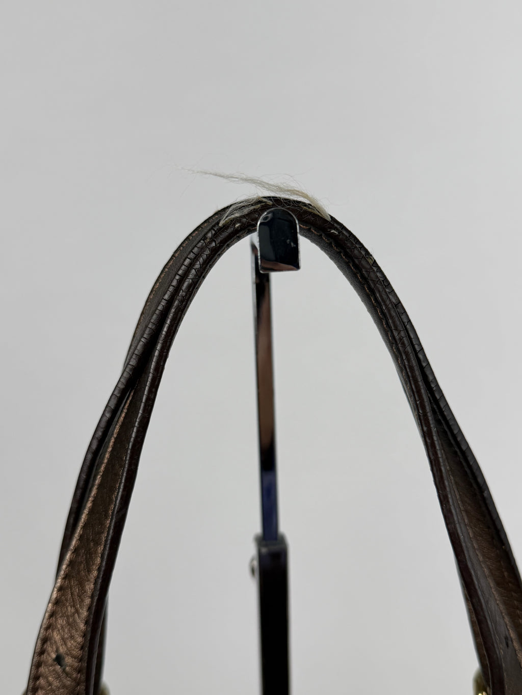 Coach F17726 Signature Brown Shoulder Tote Bag Leather Trim