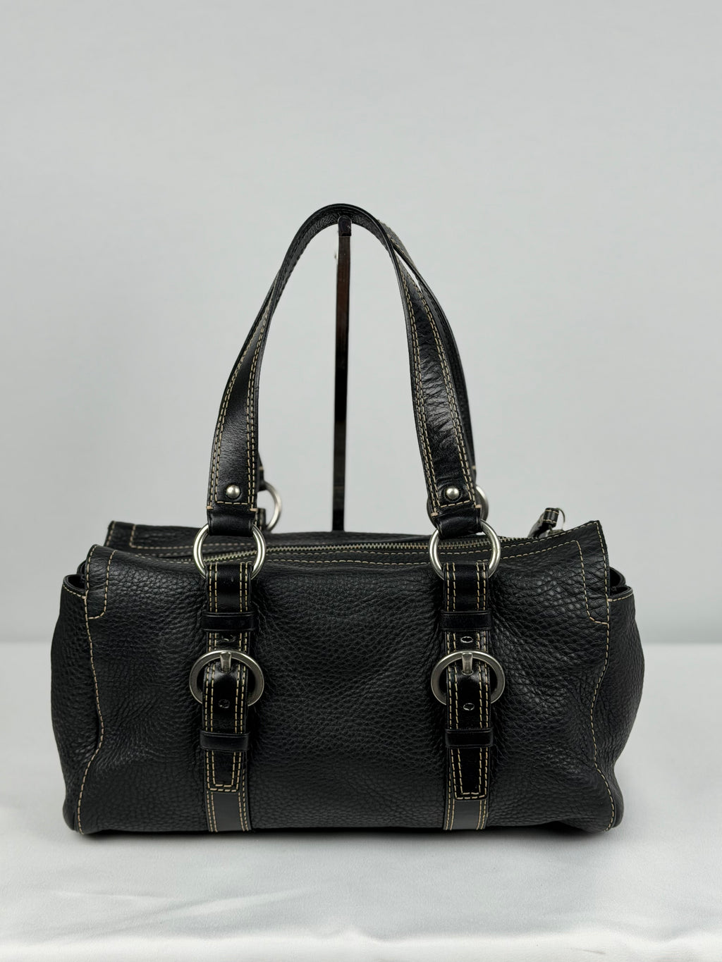 Coach F10887 Chelsea Black Pebbled Leather Shoulder Bag