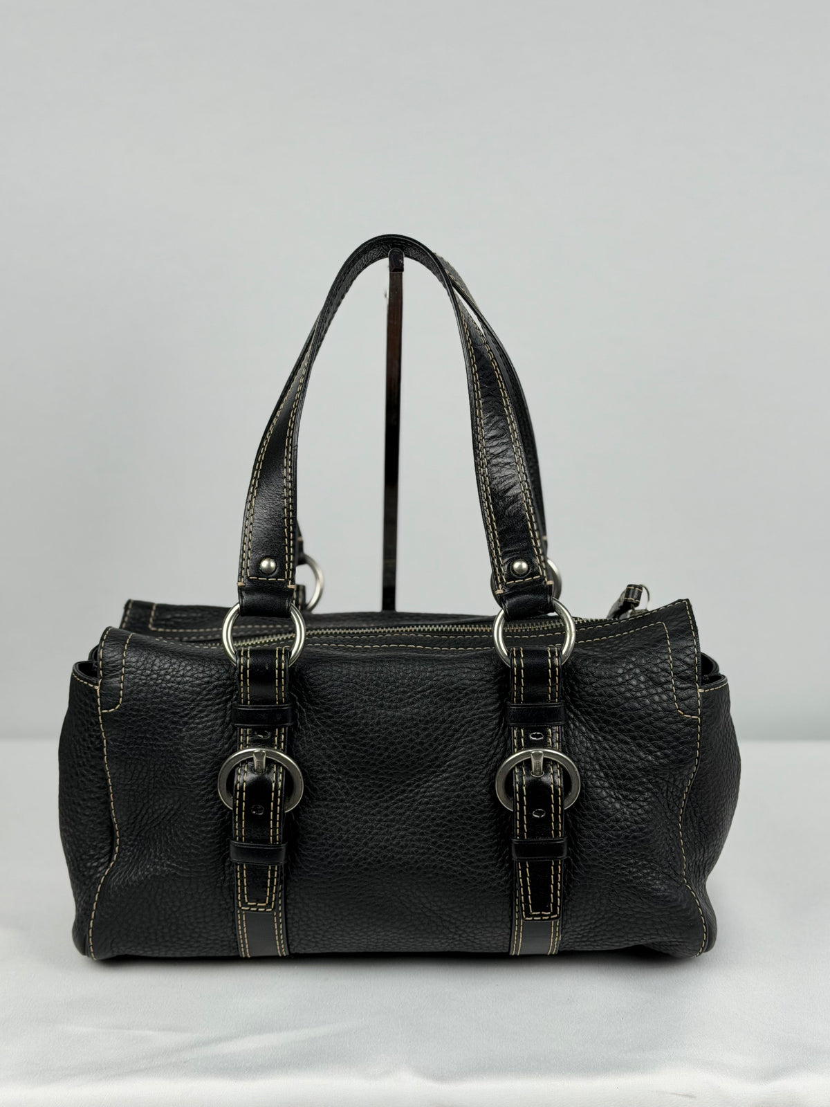 Coach F10887 Chelsea Black Pebbled Leather Shoulder Bag