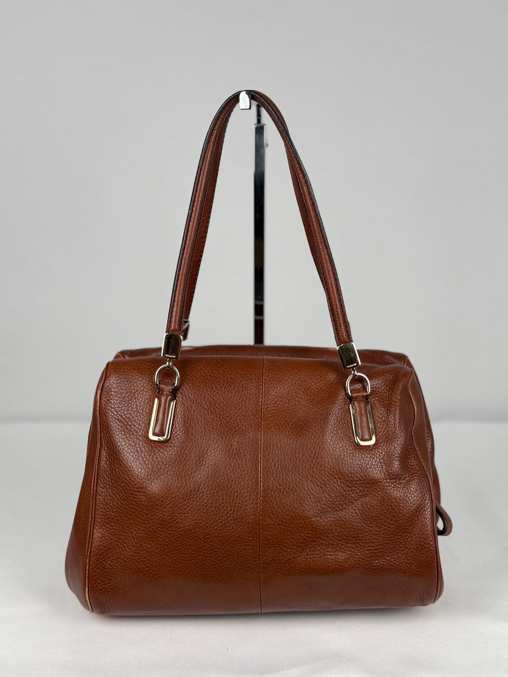 Coach 25169 Madison Madeline East/West Satchel Brown Leather Shoulder Bag