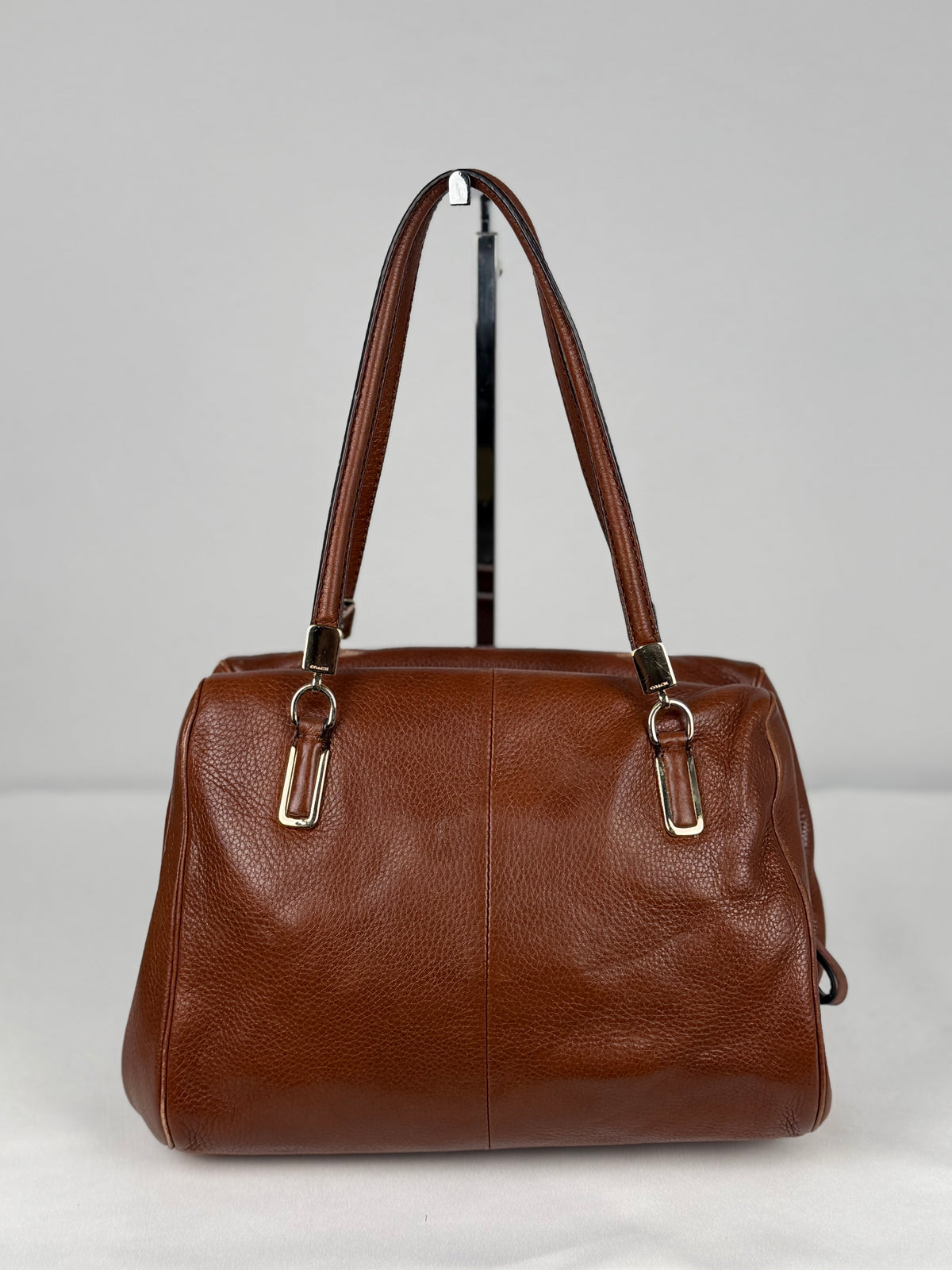 Coach 25169 Madison Madeline East/West Satchel Brown Leather Shoulder Bag