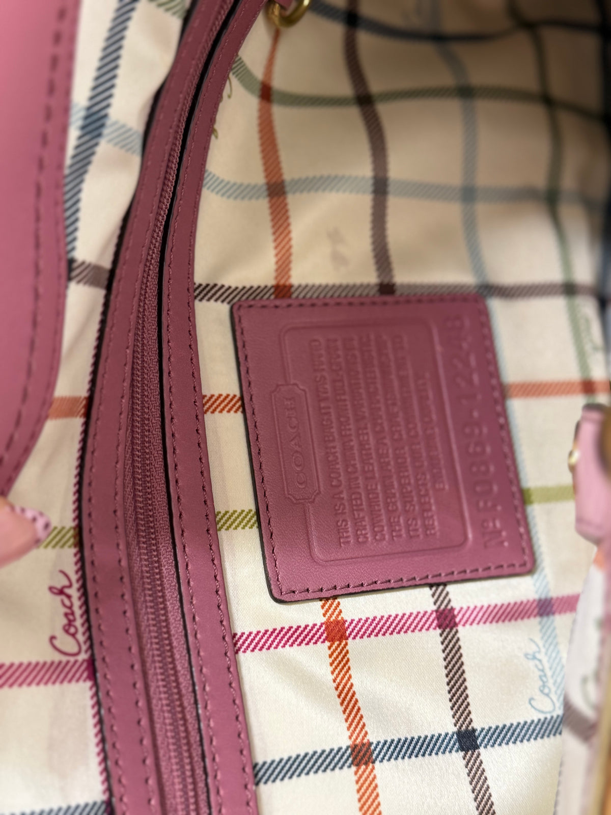 Coach 12248 Ergo Kisslock Baby Pink Leather Shoulder Bag