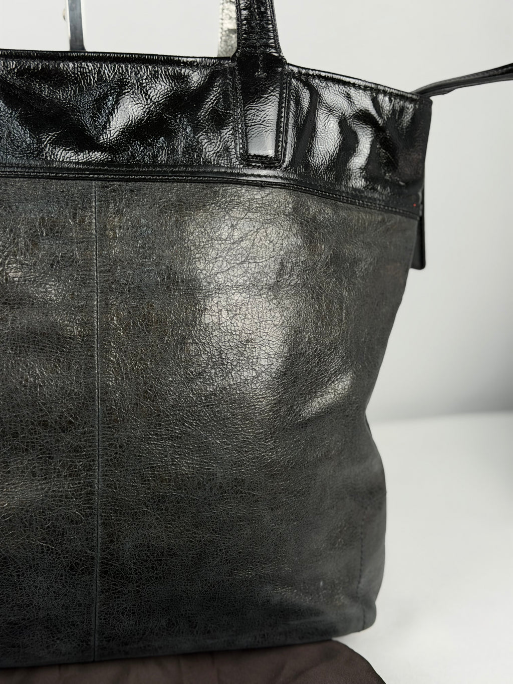 Coach 17041 Black Patent Leather Tote Shoulder Bag