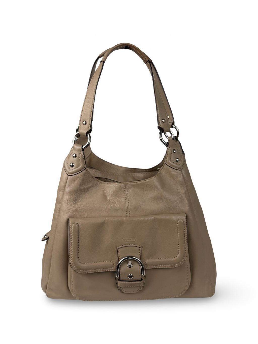 Coach F24686 Soho Beige Leather Shoulder Bag