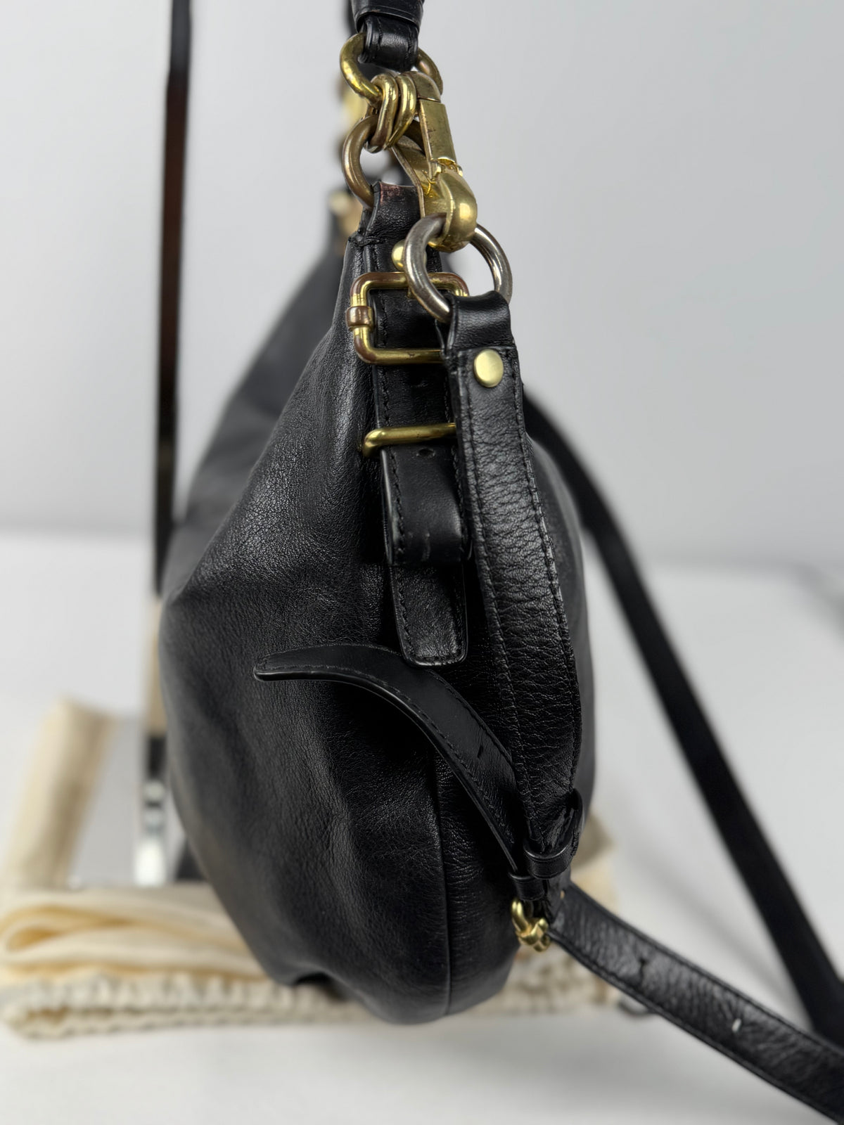Coach 15959 Black Leather Hobo Shoulder Bag
