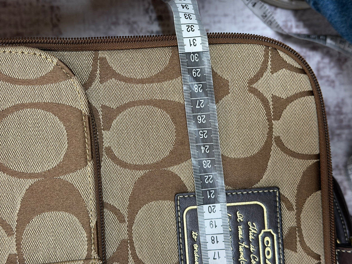 Coach Rare 77022 Luggage Signature Brown Monogram Suitcase