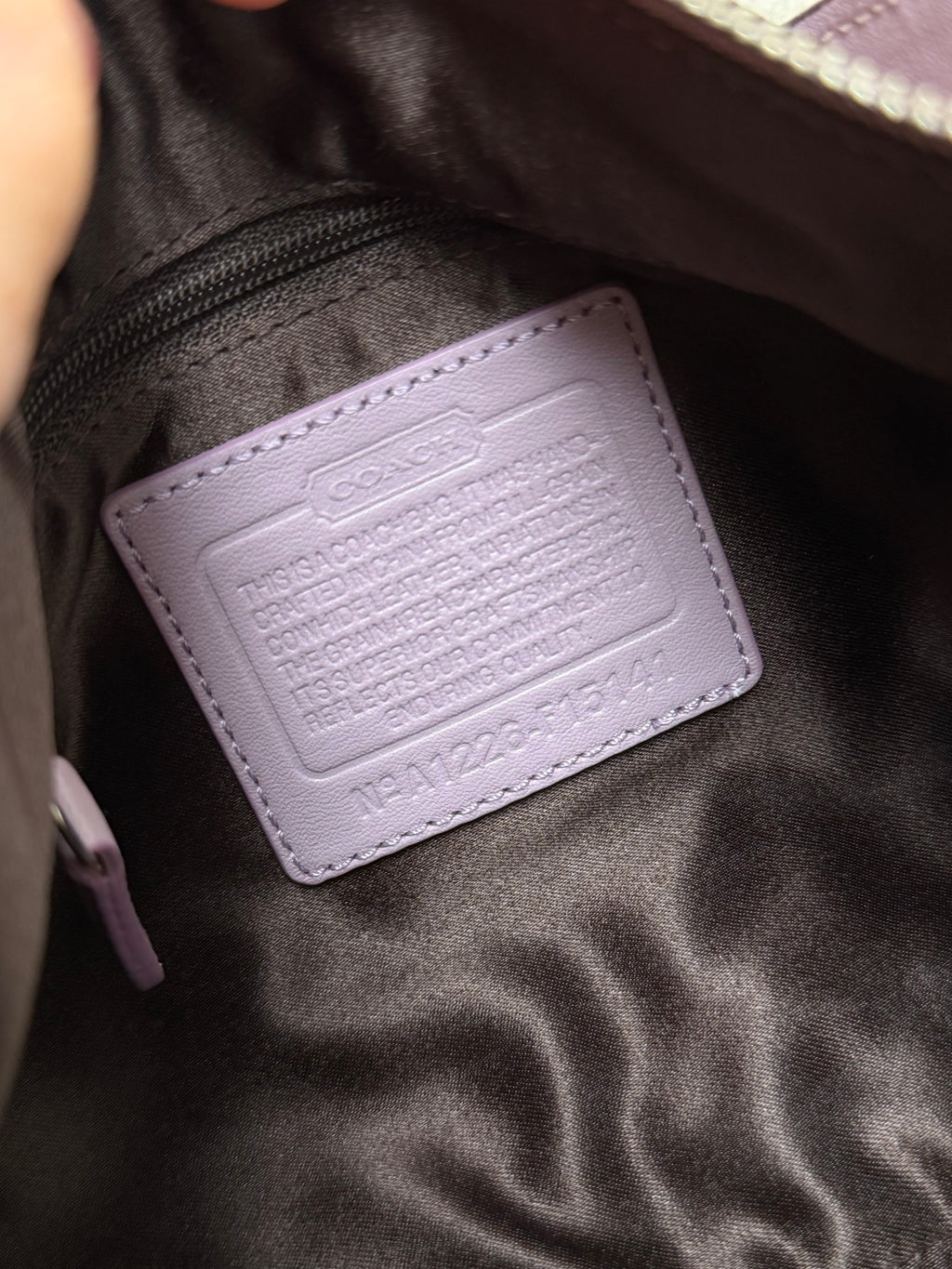 Coach F15141 Monogram Embossed Purple Patent Leather Shoulder Bag with Detachable Crossbody Strap
