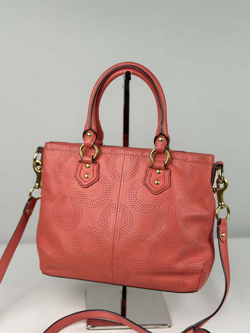 Coach F23243 Ashley Pink Leather Hand Bag