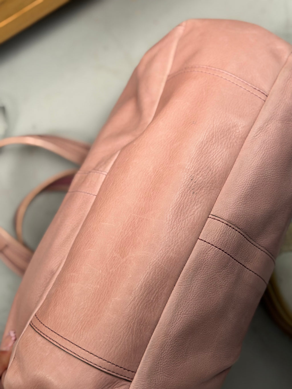 Coach 12248 Ergo Kisslock Baby Pink Leather Shoulder Bag