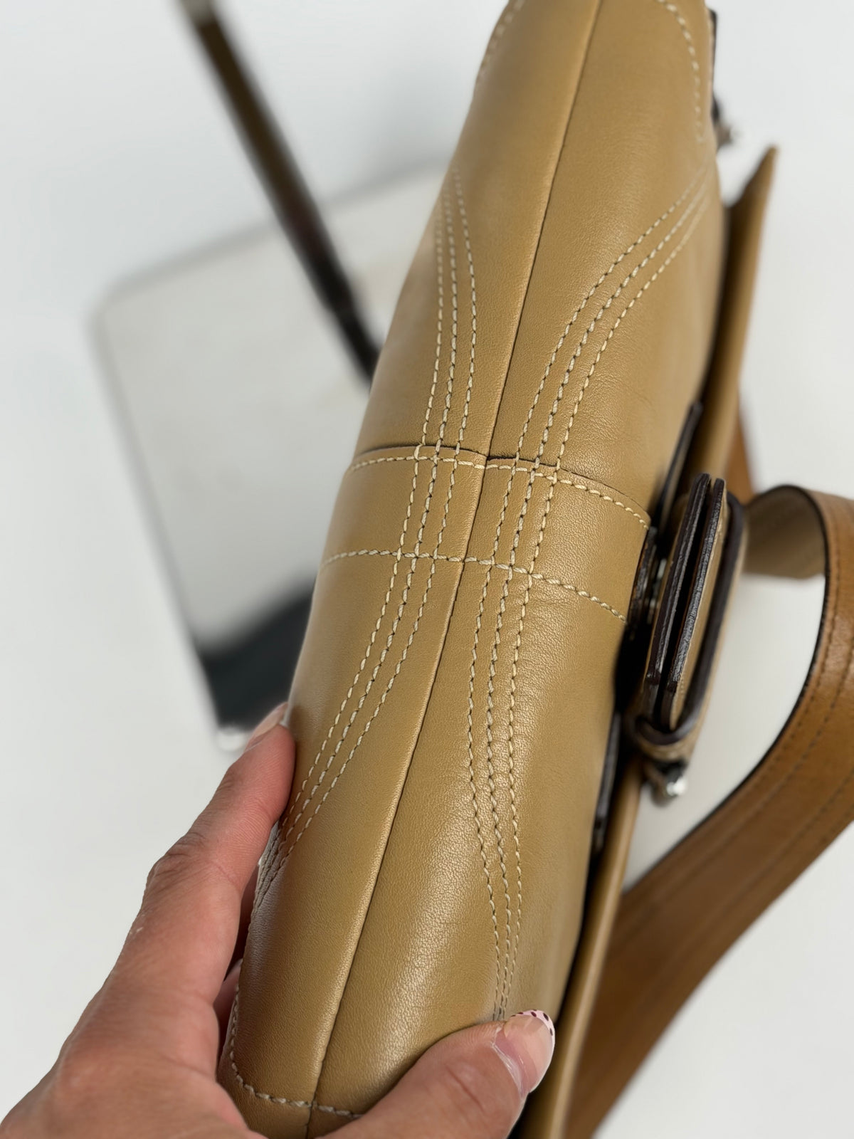 Coach 8A05 Soho Tan Brown Leather Shoulder Bag