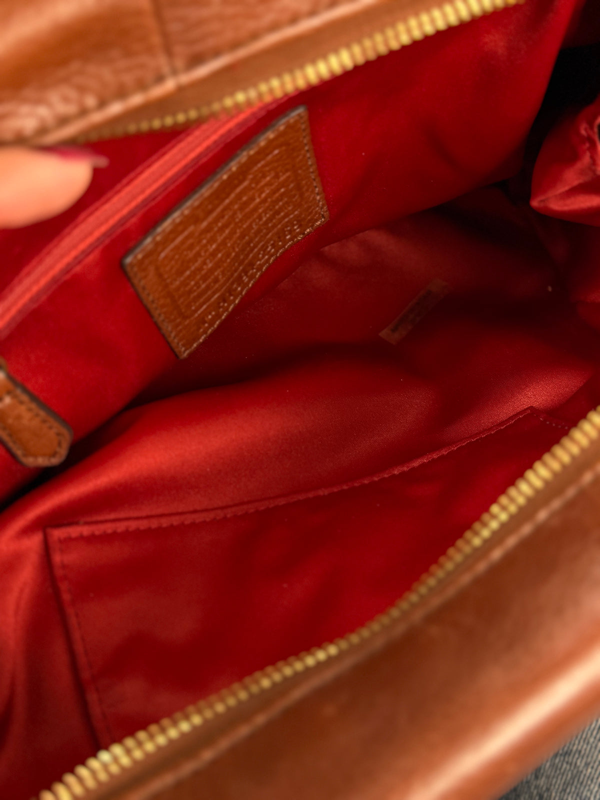 Coach 25169 Madison Madeline East/West Satchel Brown Leather Shoulder Bag