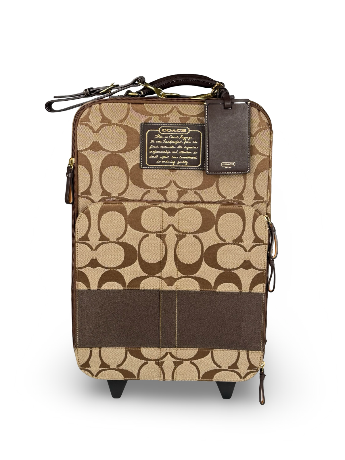 Coach Rare 77022 Luggage Signature Brown Monogram Suitcase