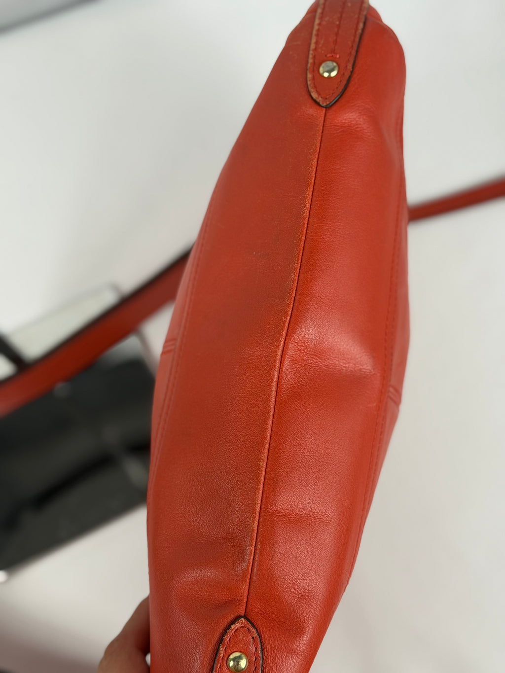 Coach F24404 Red/Orange Leather Shoulder Bag