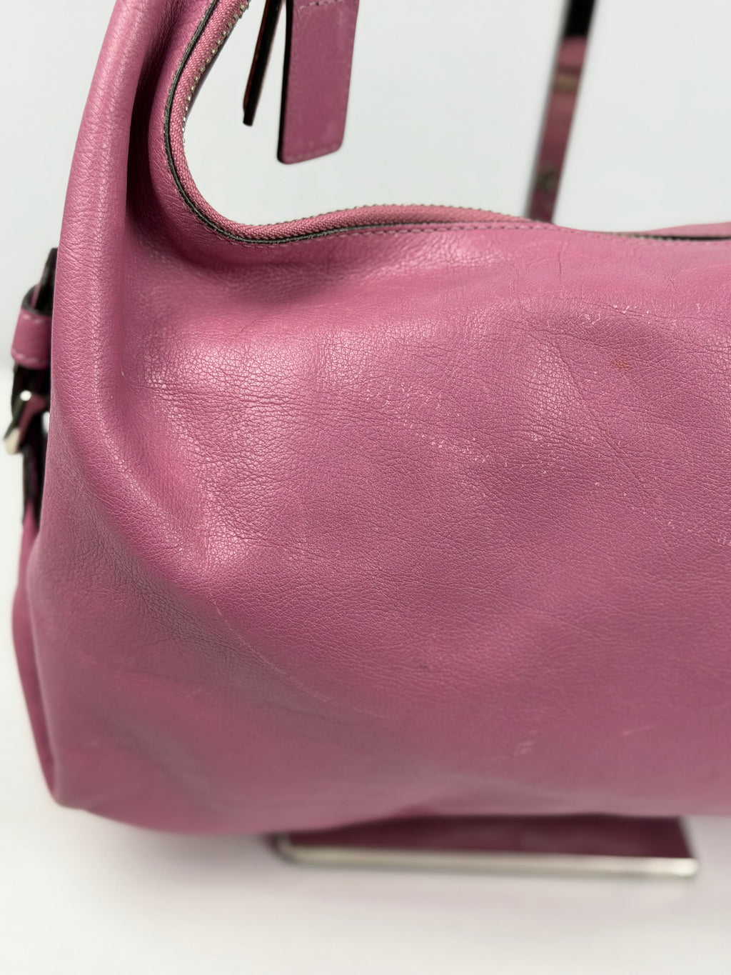 Coach 14304 Pink/Purple Leather Shoulder Bag