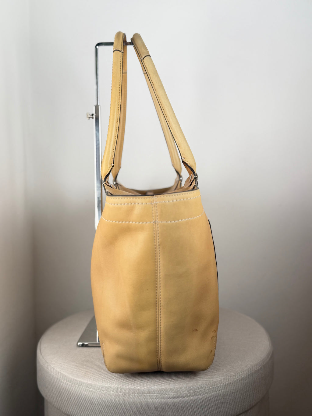 Coach F14383 Bleecker Tan/Brown Leather Shoulder Bag