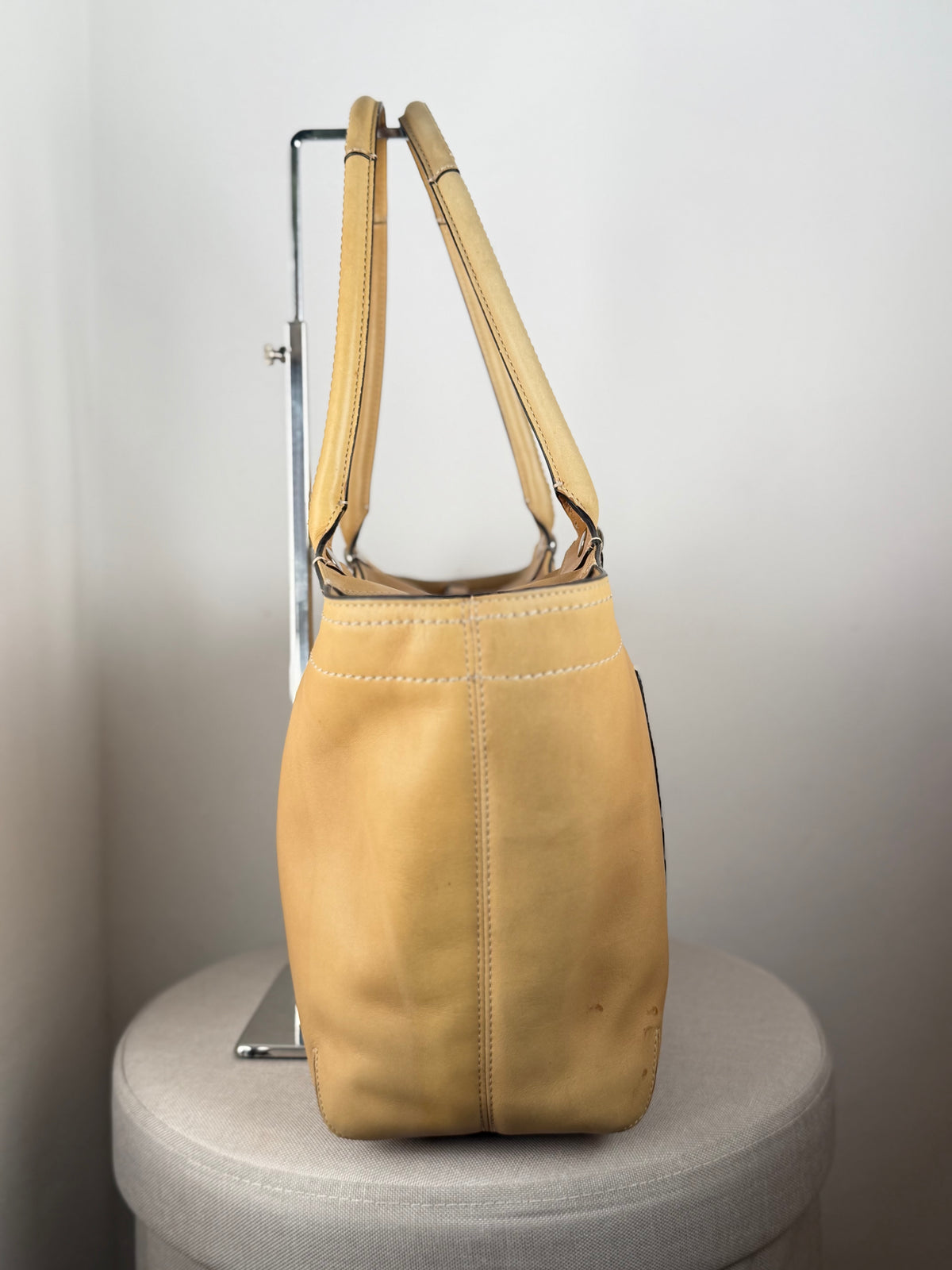 Coach F14383 Bleecker Tan/Brown Leather Shoulder Bag