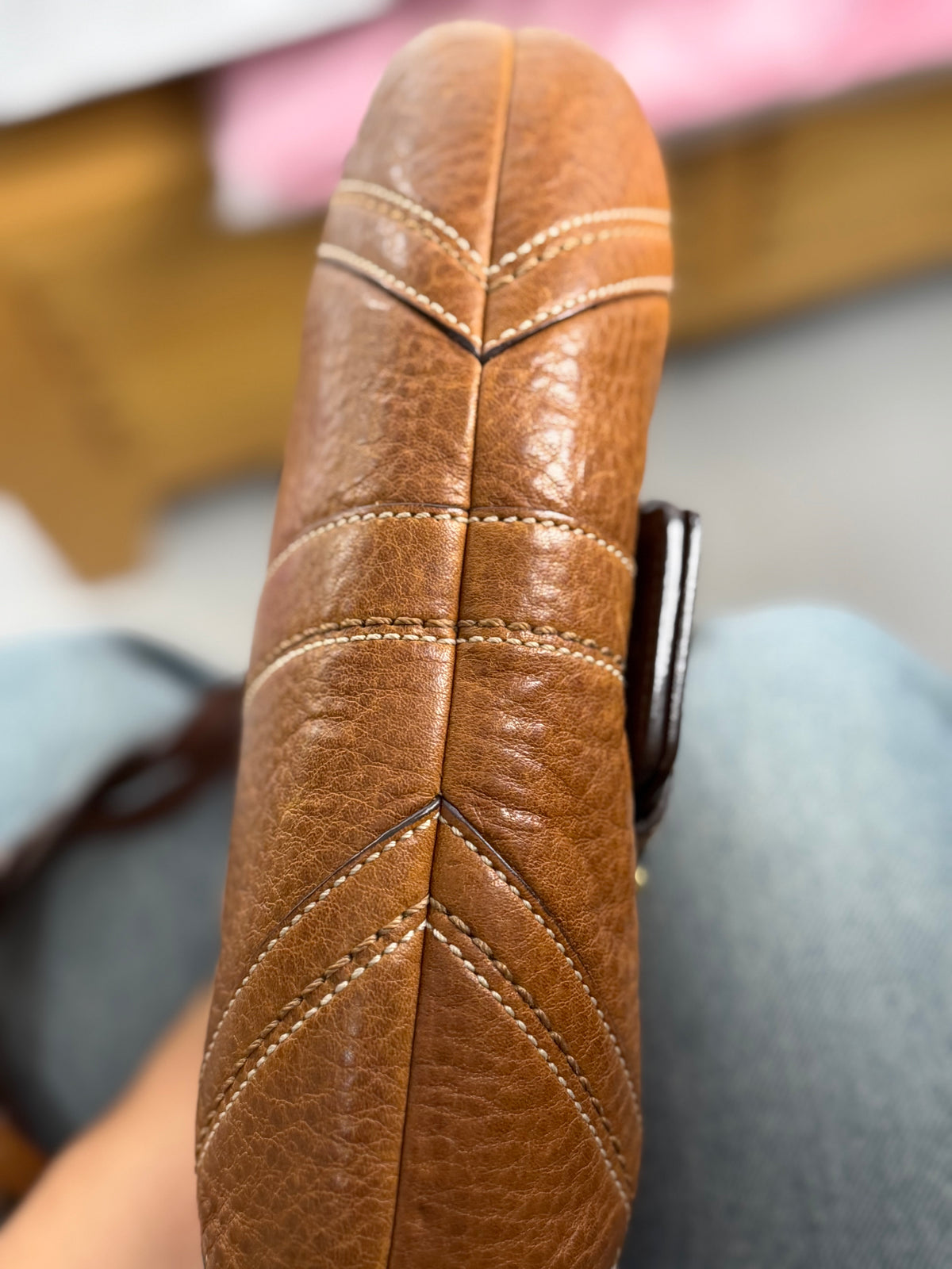 Coach 10317 Soho Rare Brown Pebbled Leather Shoulder Bag with dustbag