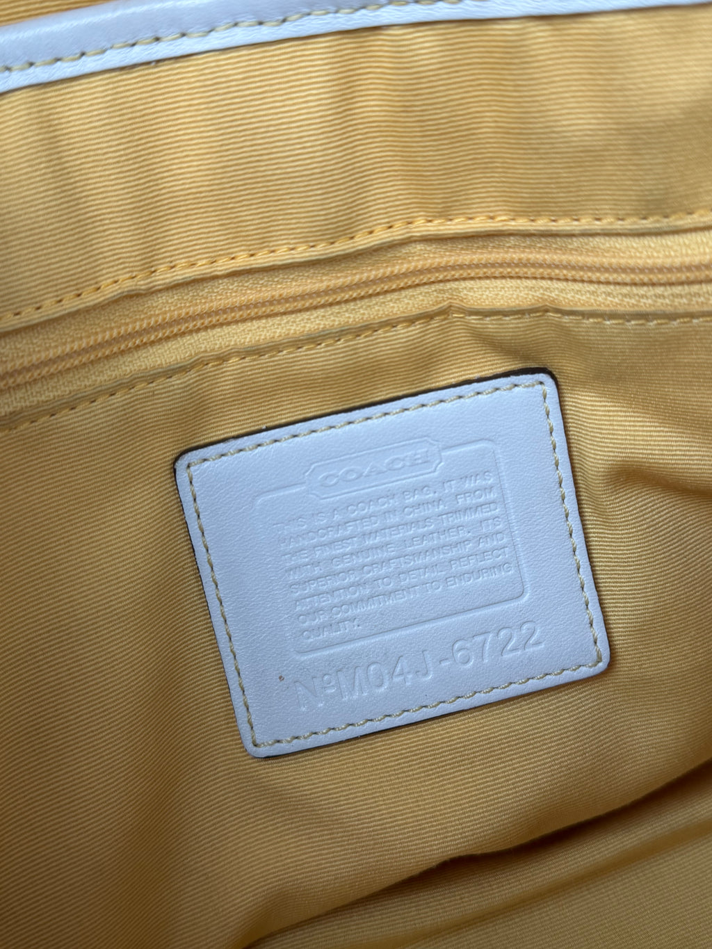 Coach 6722 Yellow Op Art Monogram Soho Shoulder Bag Tan Leather Trim
