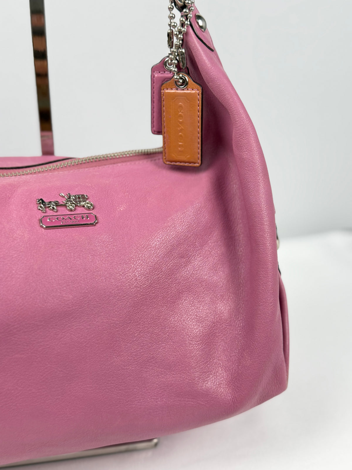 Coach 14304 Pink/Purple Leather Shoulder Bag