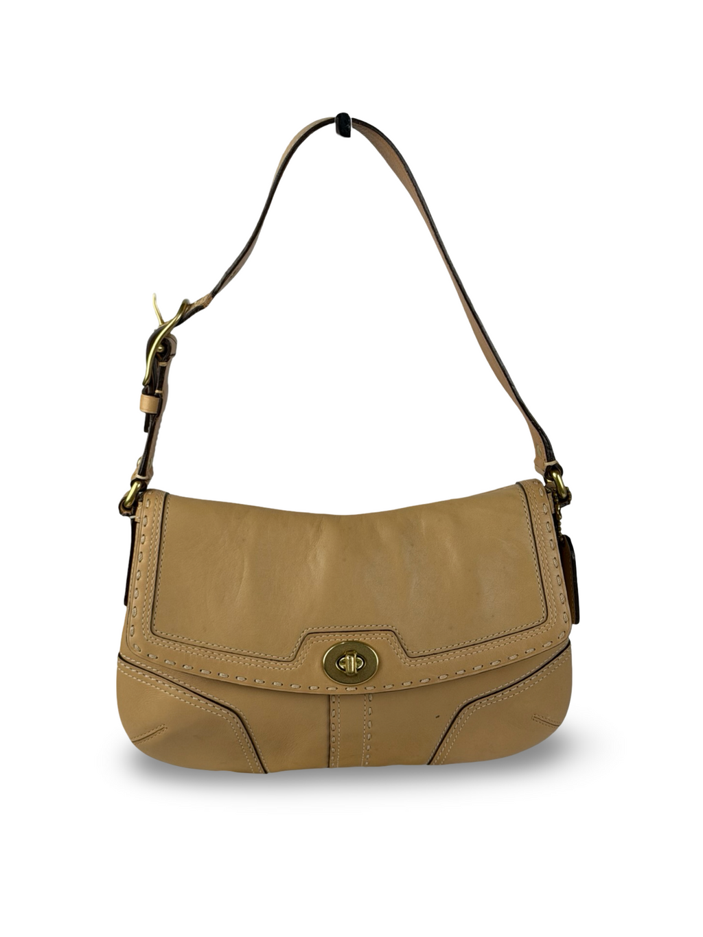 Coach 11542 Turnlock Brown/Tan Leather Shoulder bag
