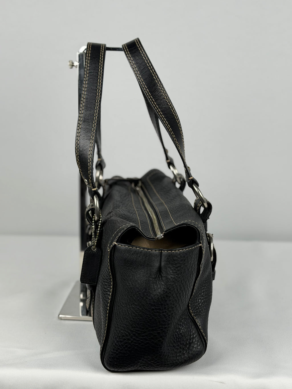 Coach F10887 Chelsea Black Pebbled Leather Shoulder Bag