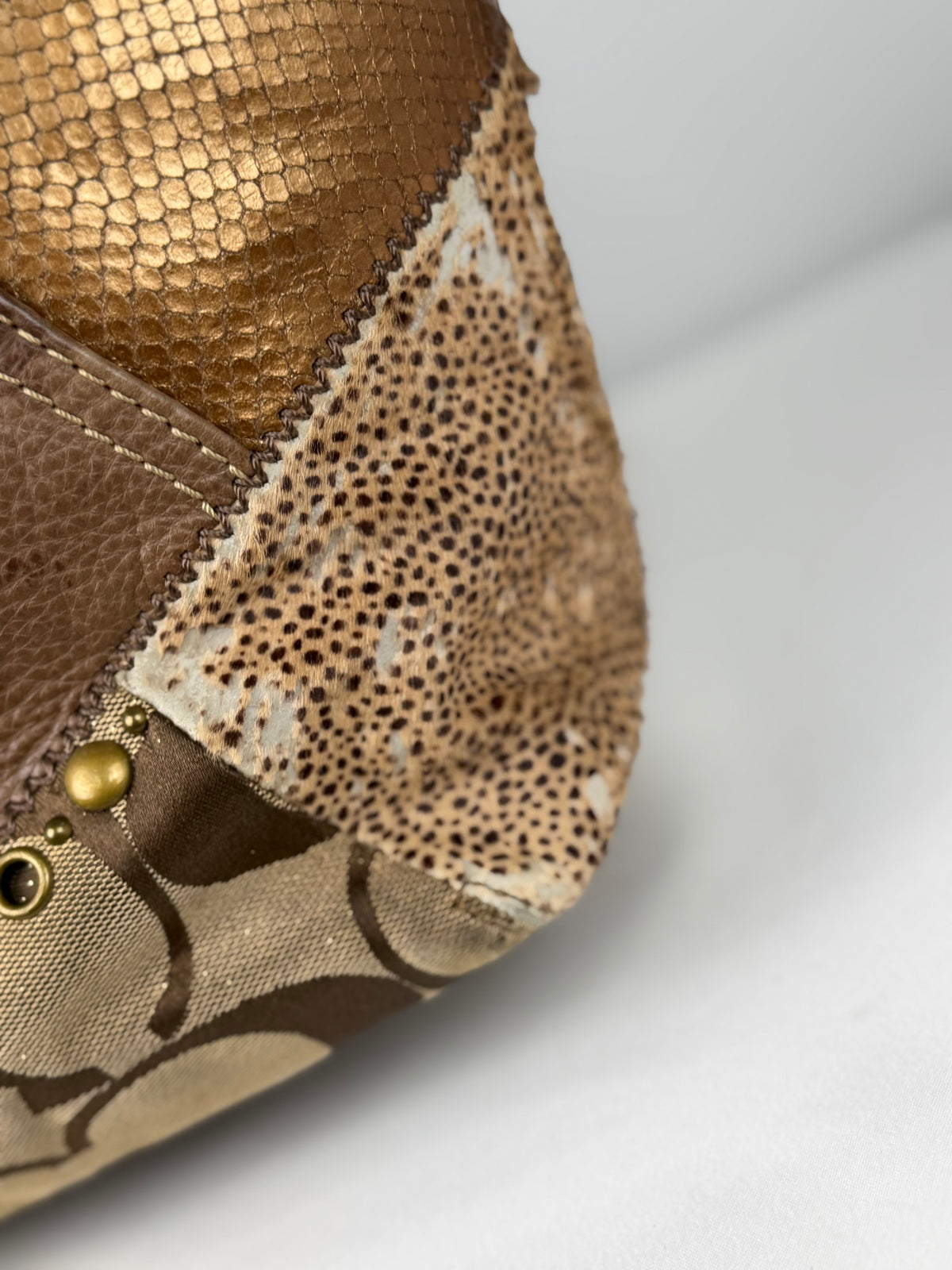 Coach 12899 Limited Edition Patchwork Bleecker Shoulder Bag