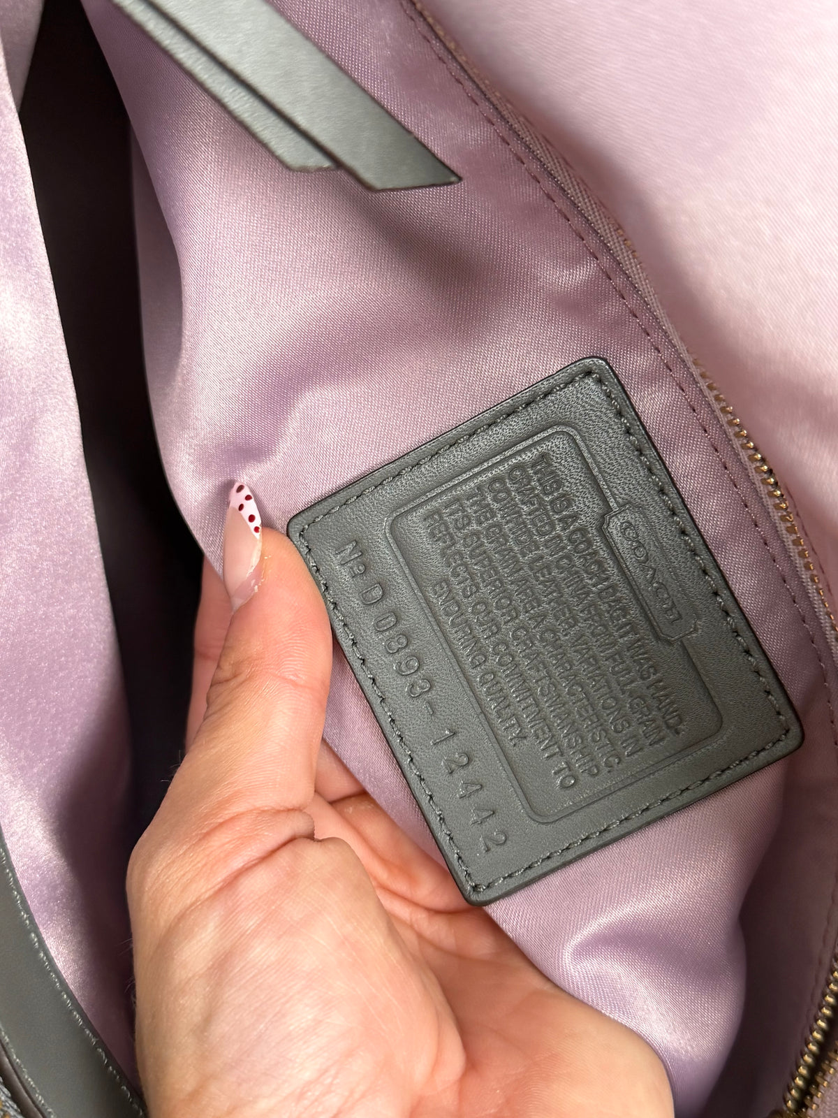 Coach 12442 Rare Hampton Lindsay Turnlock Green/Grey Leather Flap Satchel Shoulder Bag