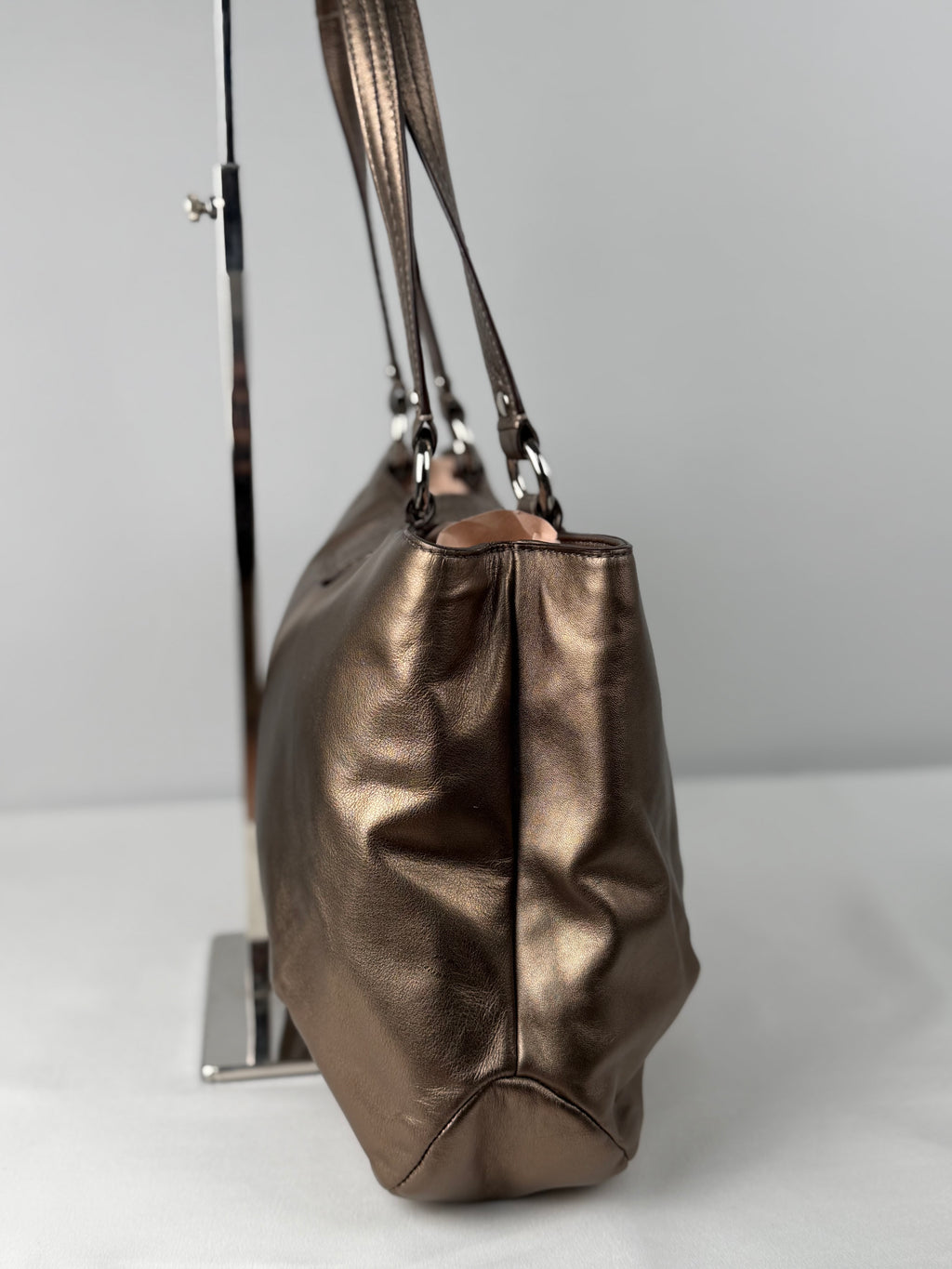 Coach F18751 Soho Metallic Leather Shoulder Tote Bag